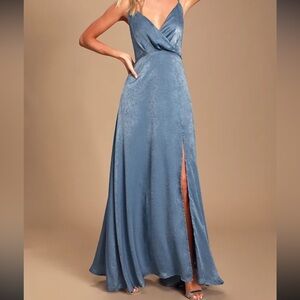 Lulu's Blue Sleeveless Dress